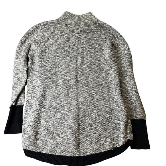 LL BEAN Gray marl Mock neck linen cotton blend sweater Size Medium - Picture 2 of 8